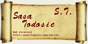 Saša Todosić vizit kartica